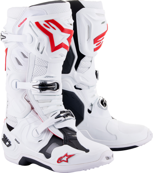 ALPINESTARS Tech 10 Supervented Boots - White/Red - US 14 2010520-2230-14
