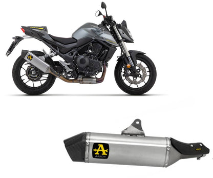 71003VA  Arrow Veloce Racing Slip-on Exhaust, Aluminum for Honda CB750 Hornet 23-25
