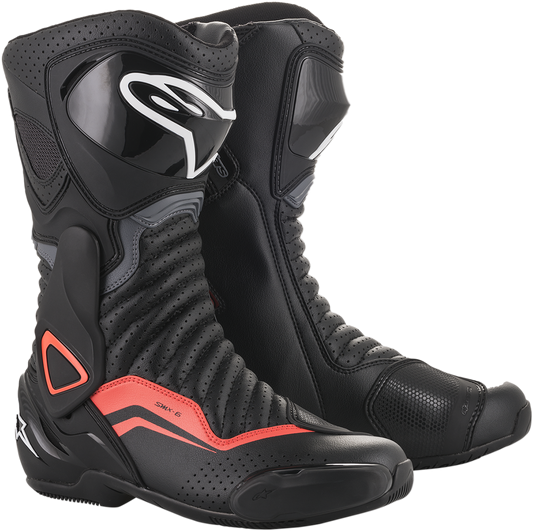 ALPINESTARS SMX-6 v2 Vented Boots - Black/Gray/Red - US 9 / EU 43 2223017-1133-43