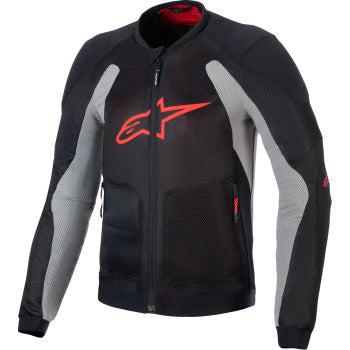 ALPINESTARS Troop-Air Jacket - Black/Ash Gray/Bright Red - Medium 3301225-1087-M