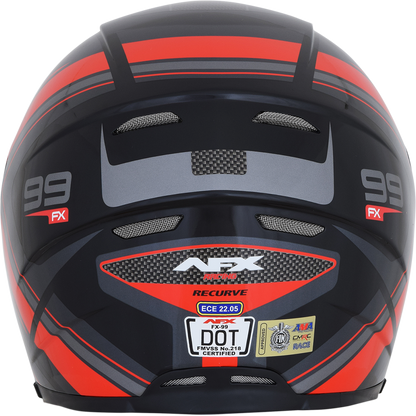 AFX FX-99 Helmet - Recurve - Black/Red - Medium 0101-11112