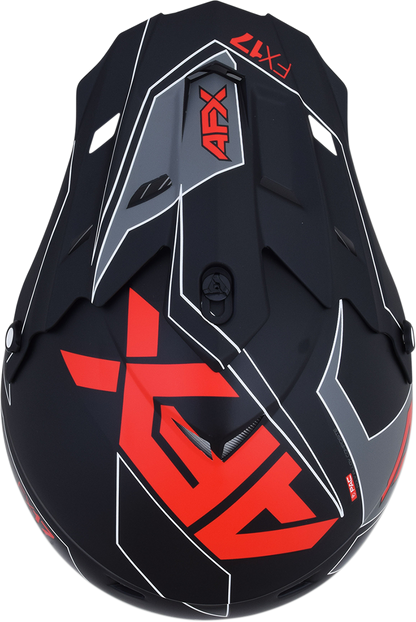 AFX FX-17 Helmet - Aced - Matte Black/Red - 2XL 0110-6488