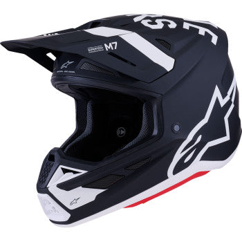 ALPINESTARS SM7 Helmet - Dasher - Matte Black/White - Small 8302226-1121-S