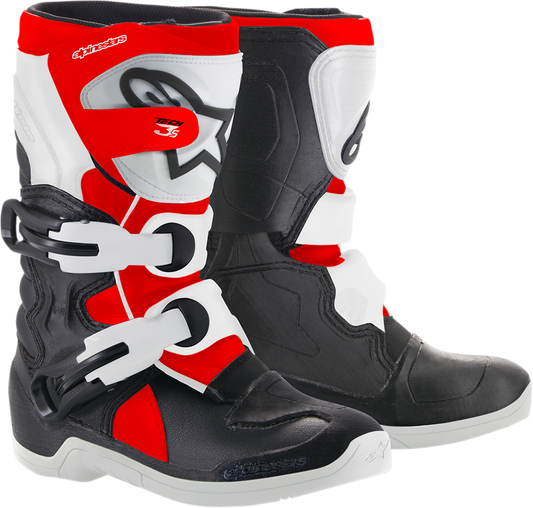 ALPINESTARS Youth Tech 3S Boots - Black/White/Red - US 13 2014518-1231-13