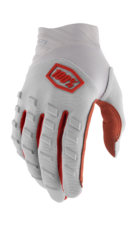 100% Airmatic Gloves - Silver - Small 10000-00040