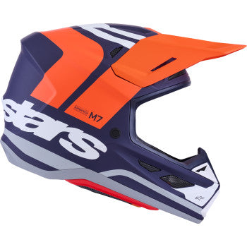 ALPINESTARS SM7 Helmet - Core - Matte Orange/Blue - Medium 8301826-408-M