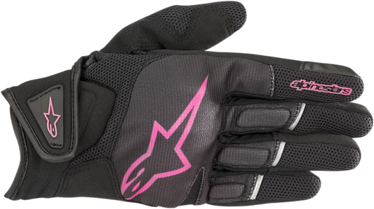 ALPINESTARS Women Stella Atom Gloves - Black/Fuchsia - Small 3594018-1039-S