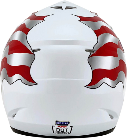 AFX FX-17 Helmet - Flag - White - Large 0110-2377