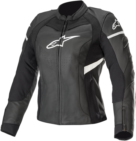 ALPINESTARS Stella Women's Kira Leather Jacket - Black/White - US 8 / EU 44 3112019-12-44