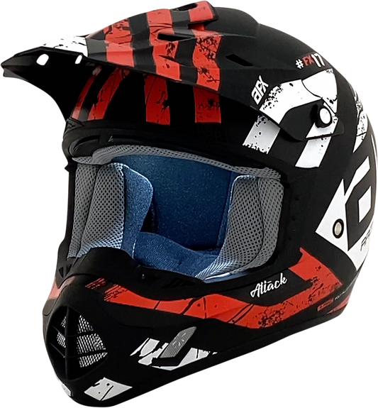 AFX FX-17 Helmet - Attack - Matte Black/Orange - Small 0110-7155
