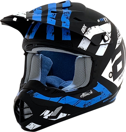 AFX FX-17 Helmet - Attack - Matte Black/Blue - 3XL 0110-7643