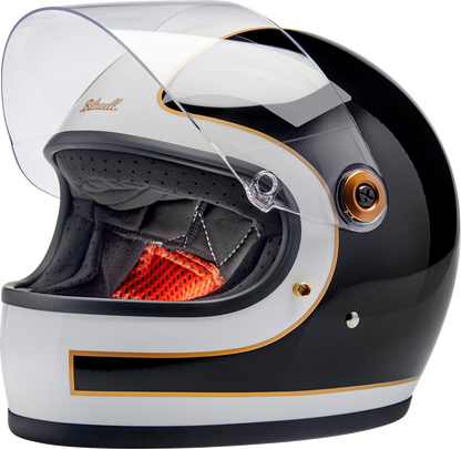 BILTWELL Gringo S Helmet - Gloss White/Black Tracker - XL 1003-566-505