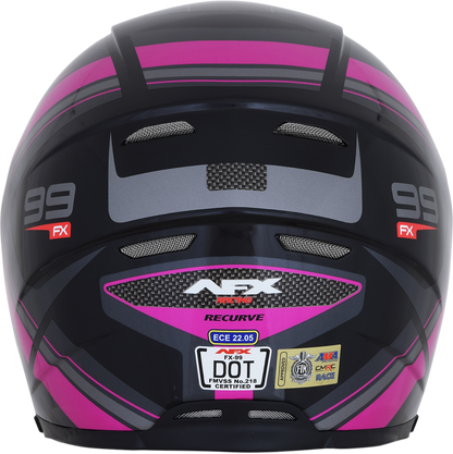 AFX FX-99 Helmet - Recurve - Black/Fuchsia - XL 0101-11105