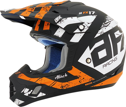 AFX FX-17 Helmet - Attack - Matte Black/Orange - Large 0110-7157