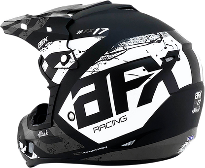 AFX FX-17 Helmet - Attack - Matte Black/Silver - 4XL 0110-7638