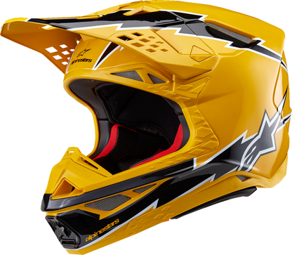ALPINESTARS Supertech M10 Helmet - Ampress - MIPS® - Gloss Black/Yellow - Large 8300823-1414-L