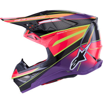 ALPINESTARS Supertech M10 Helmet - MIPS® - Era - Gloss Pink/Violet/Yellow Fluo - XS 8301223-3145-XS