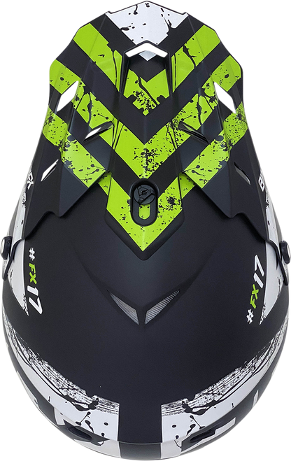 AFX FX-17Y Helmet - Attack - Matte Black/Green - Small 0111-1417
