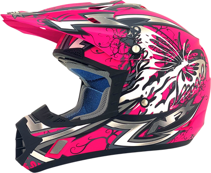 AFX FX-17 Helmet - Butterfly - Matte Hot Pink - Large 0110-7109