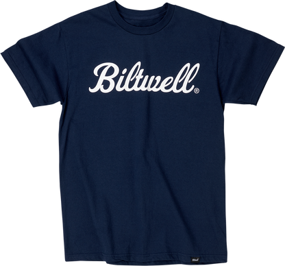BILTWELL Script T-Shirt - Navy - Medium 8101-052-003