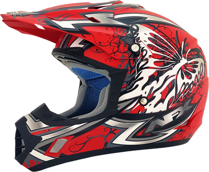 AFX FX-17 Helmet - Butterfly - Matte Ferrari Red - Large 0110-7119