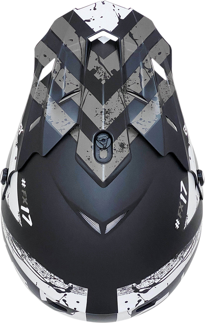 AFX FX-17Y Helmet - Attack - Matte Black/Silver - Small 0111-1399