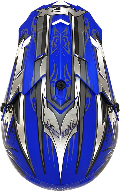 AFX FX-17Y Helmet - Butterfly - Matte Blue - Medium 0111-1388
