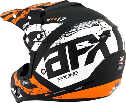 AFX FX-17 Helmet - Attack - Matte Black/Orange - Large 0110-7157
