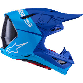 ALPINESTARS Supertech M10 Helmet - Flood - MIPS® - Blue/Black Carbon - XS 8301023-7282-XS