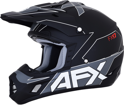 AFX FX-17 Helmet - Aced - Matte Black/White - Small 0110-6489
