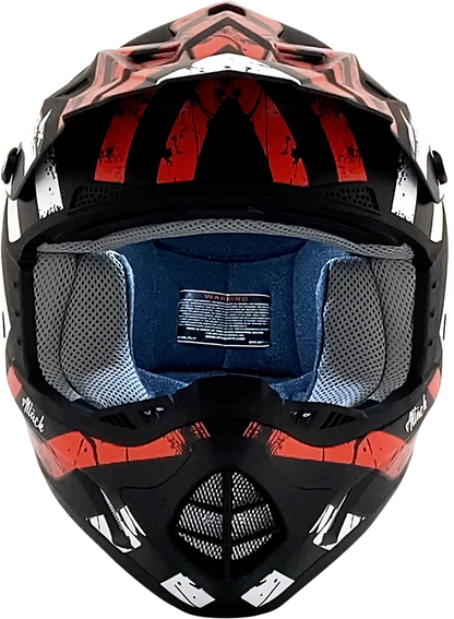 AFX FX-17Y Helmet - Attack - Matte Black/Red - Medium 0111-1403