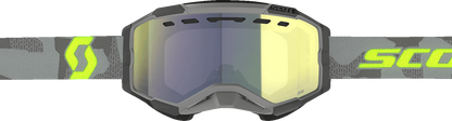 SCOTT Fury Snow Cross Goggle - Light Gray/Neon Yellow - Enhancer Yellow Chrome 278605-7697335