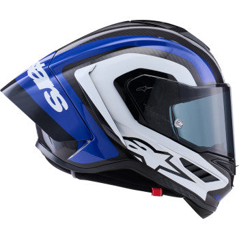 ALPINESTARS  Supretech R10 Helmet - 22.06 - Arius - Gloss Black/White/Blue - Small  8203926-1647-S