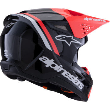 ALPINESTARS SM3 Helmet - Radium - Gloss Black/Red Fluo/White - XS 8300826-1553-XS
