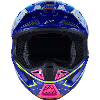 ALPINESTARS SM7 Helmet - Cast - Gloss/Blue/Pink/Yellow Fluo - Medium 8302626-7254-M