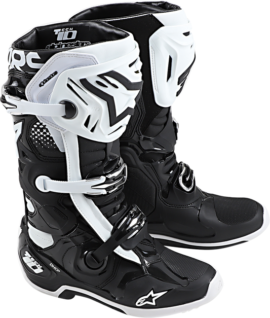 ALPINESTARS Tech 10 Boots - Black/White - US 13 2010020-12-13