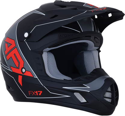 AFX FX-17 Helmet - Aced - Matte Black/Red - XL 0110-6487