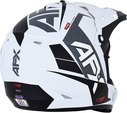 AFX FX-17 Helmet - Aced - Matte White/White - Medium 0110-6495