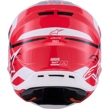 ALPINESTARS SM7 Helmet - Deed - Gloss Red/Black/White - Medium 8302426-3139-M