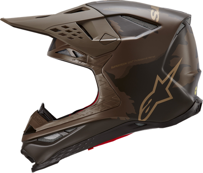 ALPINESTARS Supertech M10 Helmet - Squad - MIPS® - Dark Brown/Gold - Large 8302823-839-LG