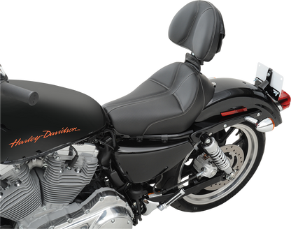 SADDLEMEN Dominator Solo Seat - Stitched - Black w/ Gray Stitching - XL '04-'20 807-03-0042