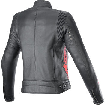 IN STOCK ALPINESTARS Stella Dyno Leather Jacket - Black/Haute Red - L 3113924-1346-L