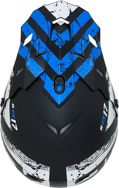 AFX FX-17Y Helmet - Attack - Matte Black/Blue - Medium 0111-1409