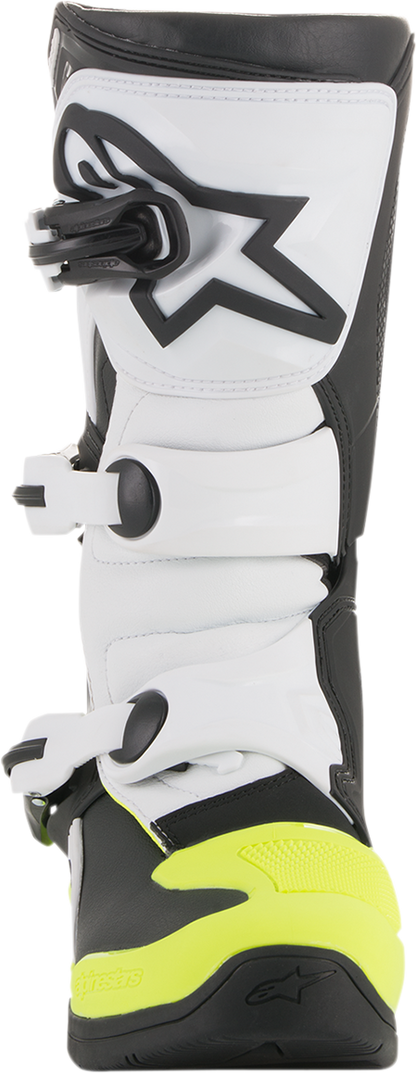 ALPINESTARS Tech 3S Boots - Black/White/Fluorescent Yellow - US 5 2014018-125-5