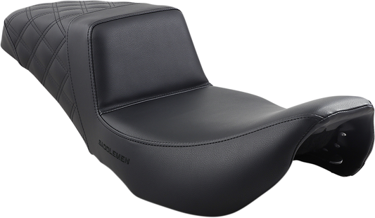 SADDLEMEN Step-Up Seat - Rear Lattice Stitch - Black 897-06-173
