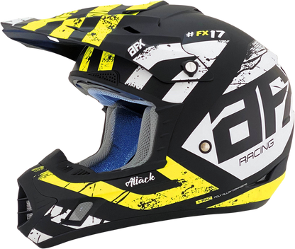 AFX FX-17 Helmet - Attack - Matte Black/Hi-Vis Yellow - 2XL 0110-7177