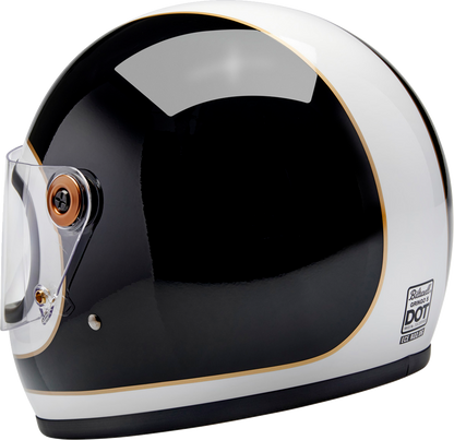 BILTWELL Gringo S Helmet - Gloss White/Black Tracker - 2XL 1003-566-506