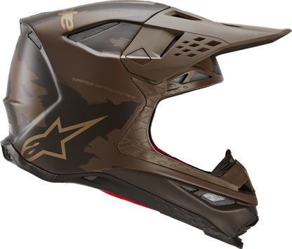 ALPINESTARS Supertech M10 Helmet - Squad - MIPS® - Dark Brown/Gold - Medium 8302823-839-MD