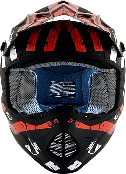 AFX FX-17 Helmet - Attack - Matte Black/Red - 2XL 0110-7153