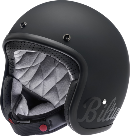 BILTWELL Bonanza Helmet - Flat Black Factory - Small 1001-638-202